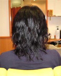 縮毛矯正リペアモデル（施術前）