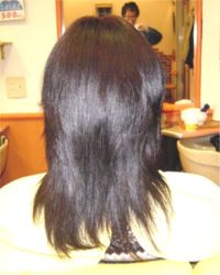 縮毛矯正リペアモデル（施術後）